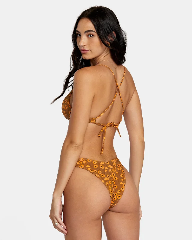 Poppy Eco Rib High Leg Bikini Bottoms - Sienna V-shaped bikini, Trendy, Sexy, Comfortable