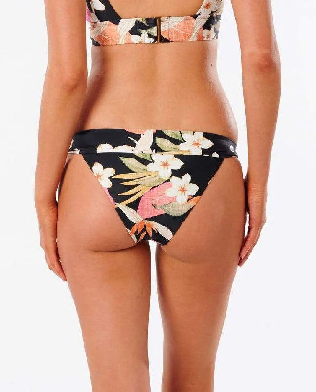 RIP CURL North Shore Mirage Cheeky Bikini Bottom Women's Black Swim bikini, Beachwear, Comfortable, Trendy