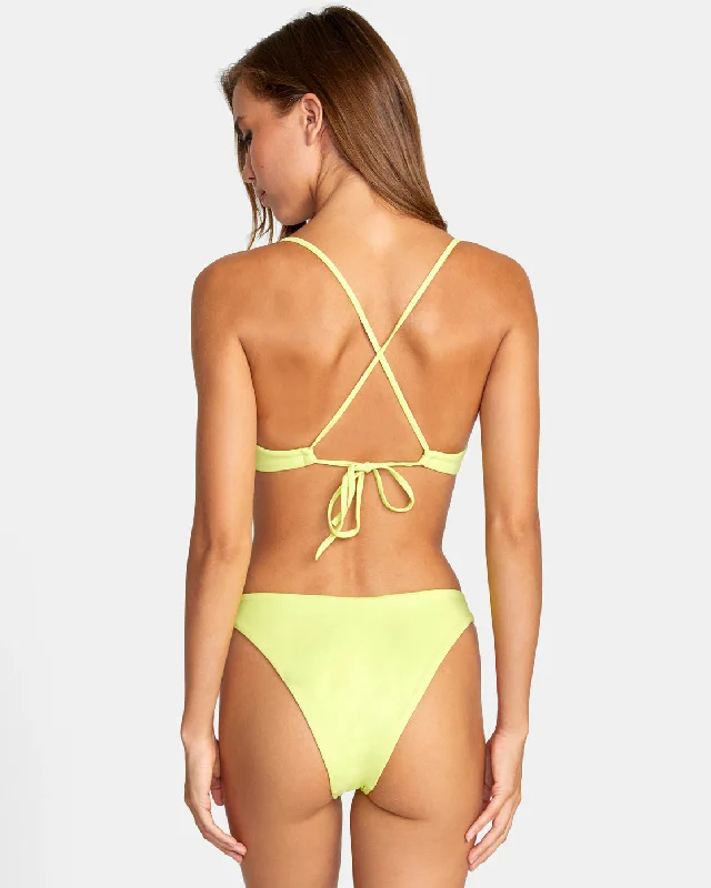 Solid French Bikini Bottoms - Limeade Floral high-waisted bikini, Feminine, Retro, Trendy