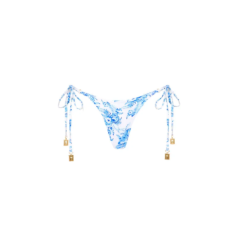 Thong Tie Side Bikini Bottom - Vintage Paradise Crisscross bikini top, Trendy, Sexy, Comfortable