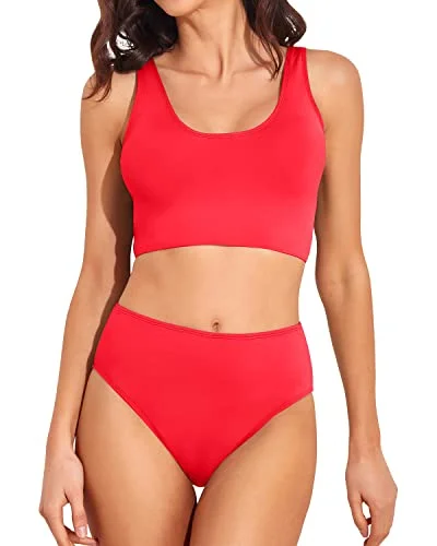 Women's Removable Padded Push-up Bra High Waist Bikini Bottom Strappy back bikini, Sexy, Comfortable, Trendy